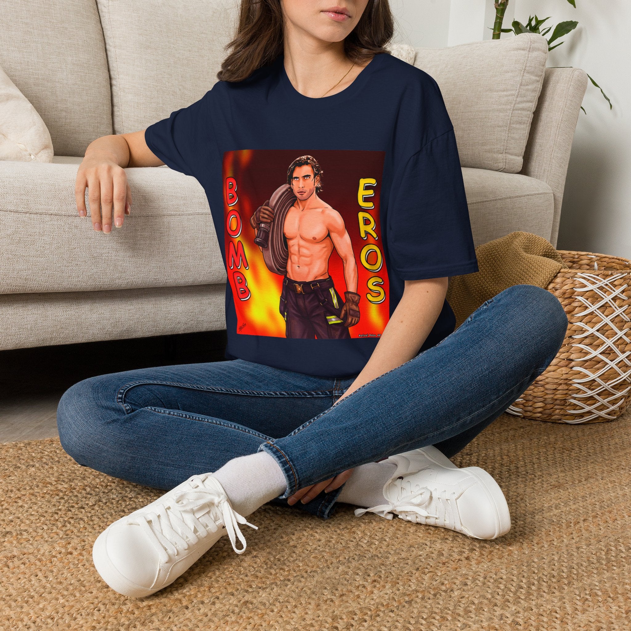 Bombero Eros Graphic T-Shirt — Sexy Firefighter Shirt
