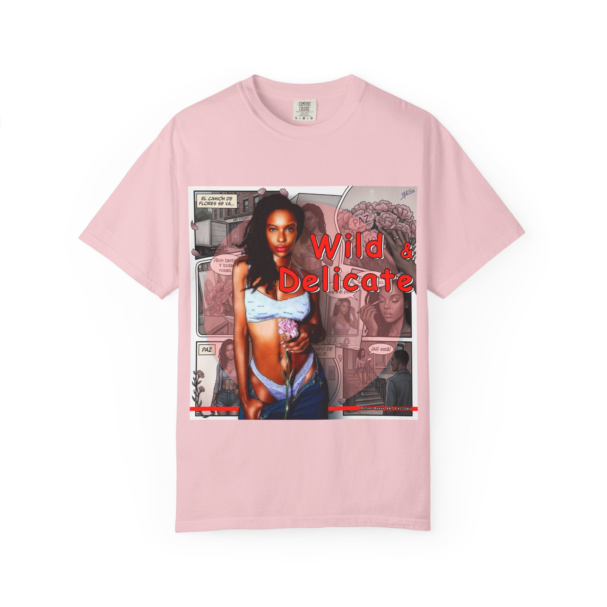 Wild & Delicate Graphic T‑Shirt — Vintage Pinup Collage Tee