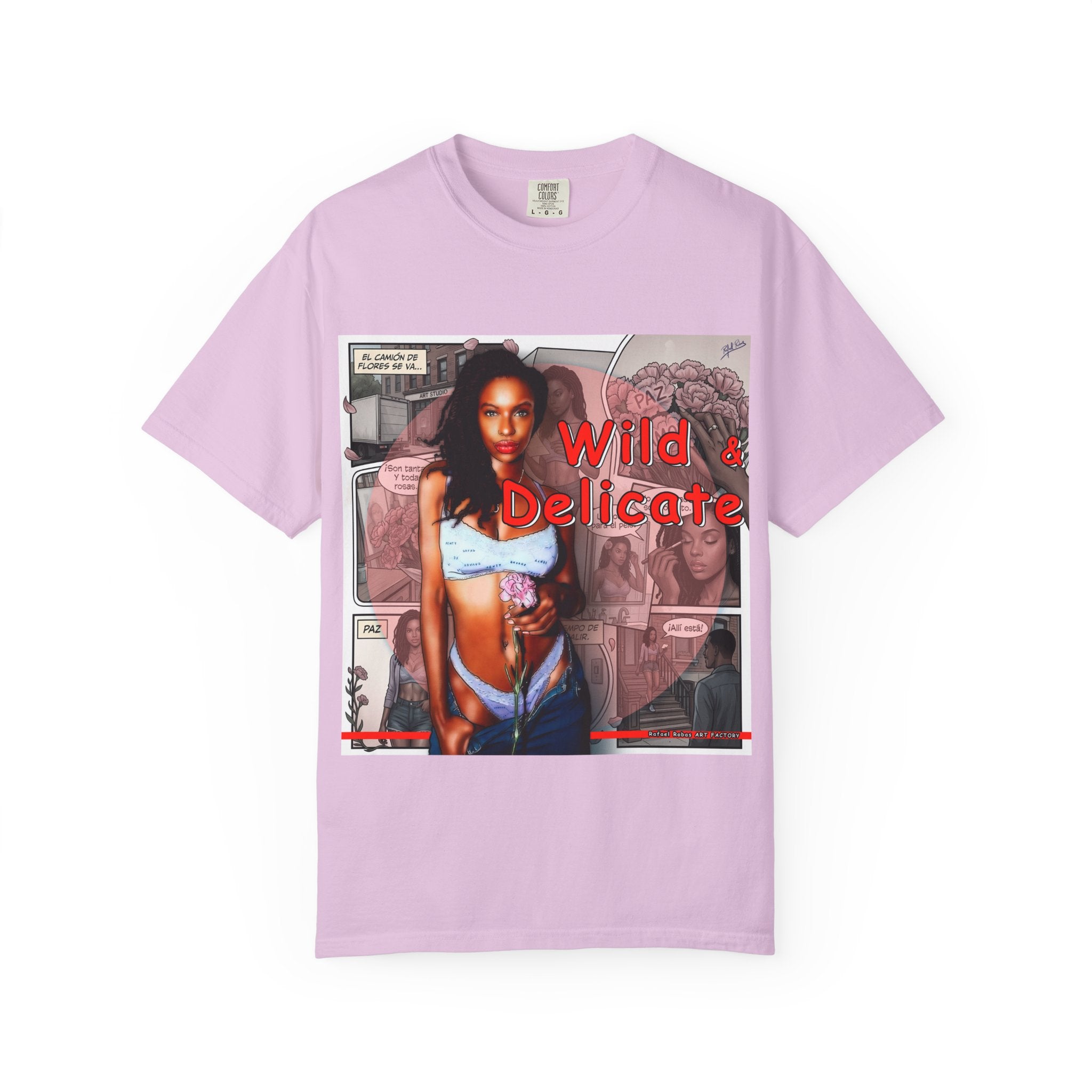 Wild & Delicate Graphic T‑Shirt — Vintage Pinup Collage Tee