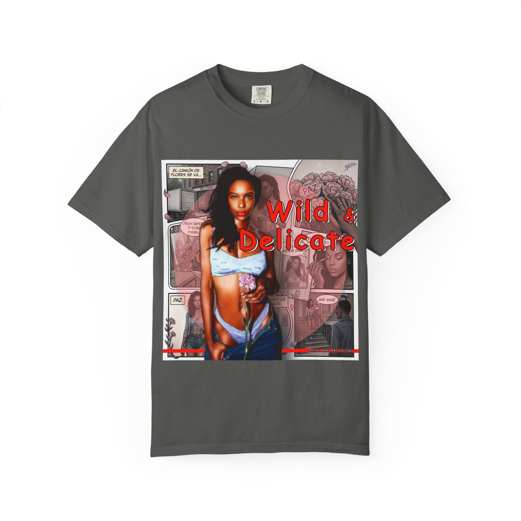 Wild & Delicate Graphic T‑Shirt — Vintage Pinup Collage Tee
