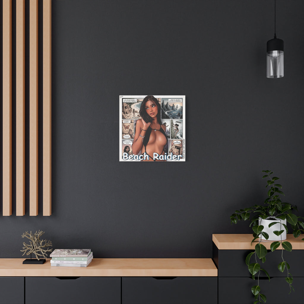 Beach Raider Matte Canvas Print — Stretched 1.25" Comic Art Wall Decor