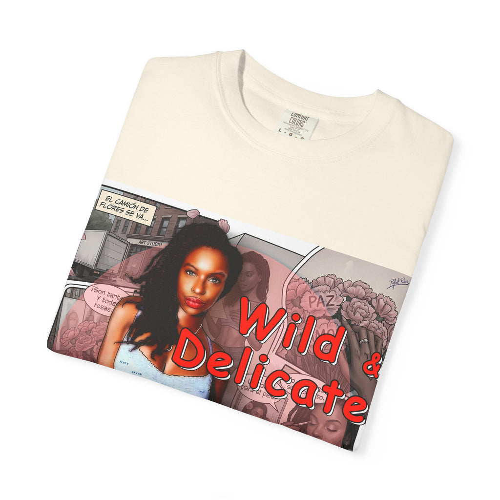 Wild & Delicate Graphic T‑Shirt — Vintage Pinup Collage Tee