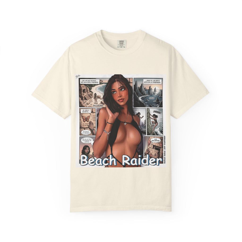 Graphic Tee — "Beach Raider" Pinup Comic Art T-Shirt