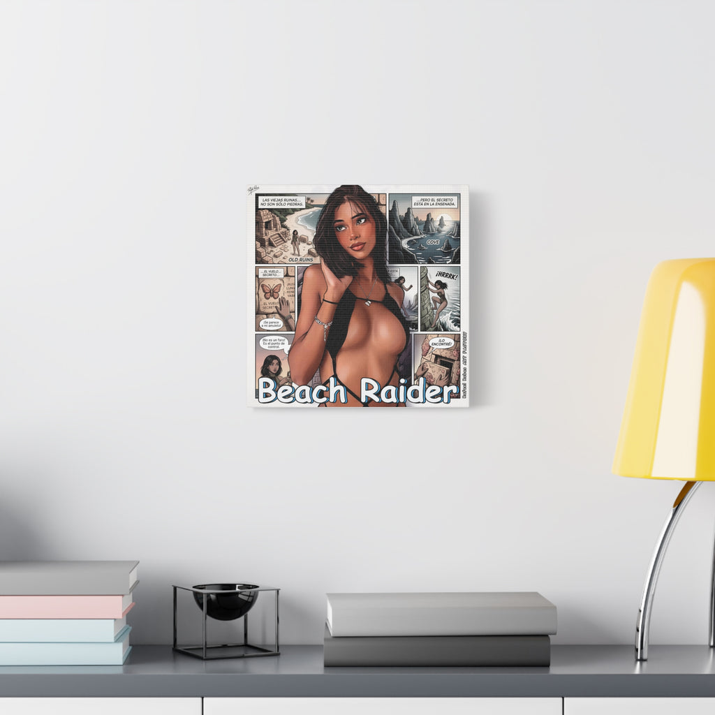 Beach Raider Matte Canvas Print — Stretched 1.25" Comic Art Wall Decor