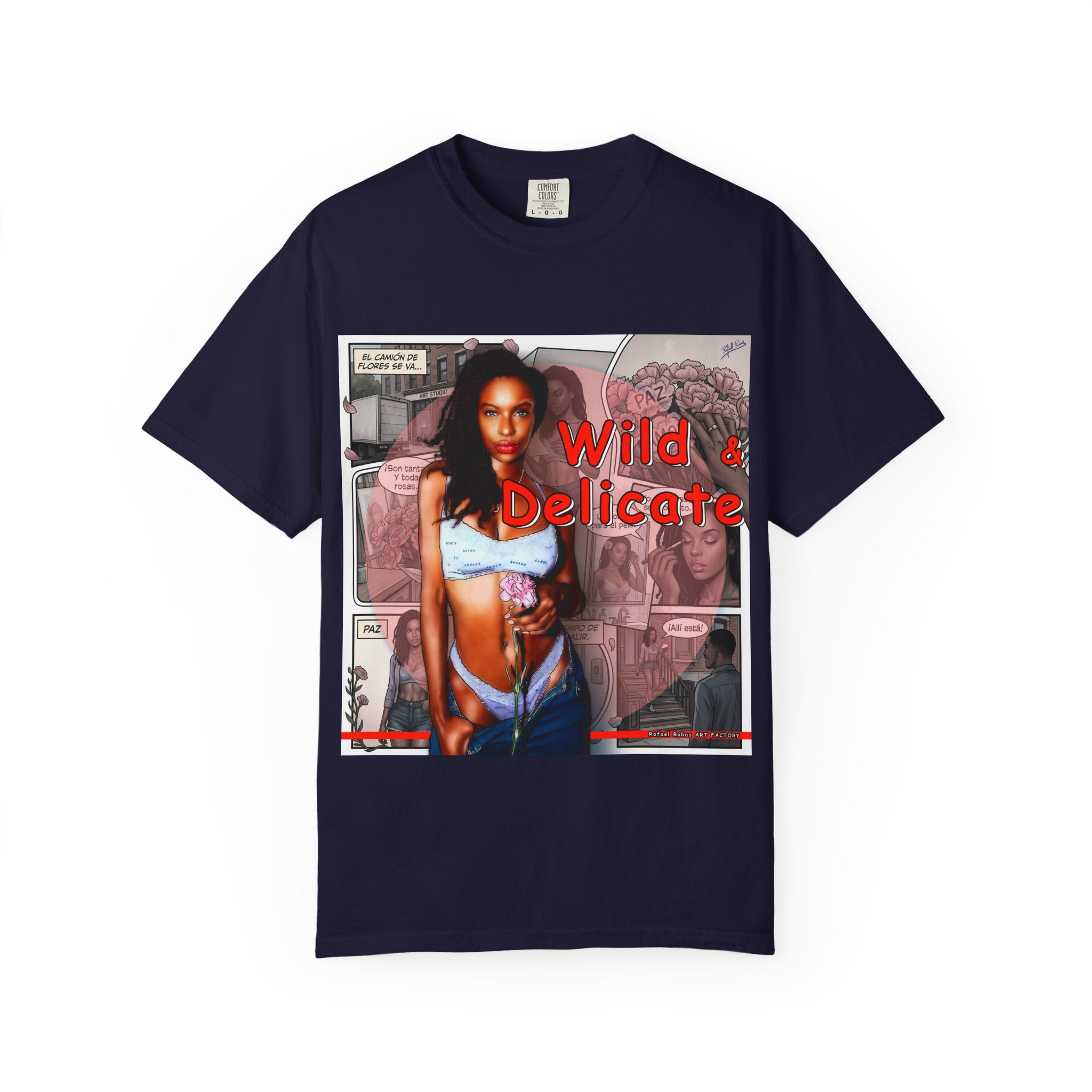 Wild & Delicate Graphic T‑Shirt — Vintage Pinup Collage Tee