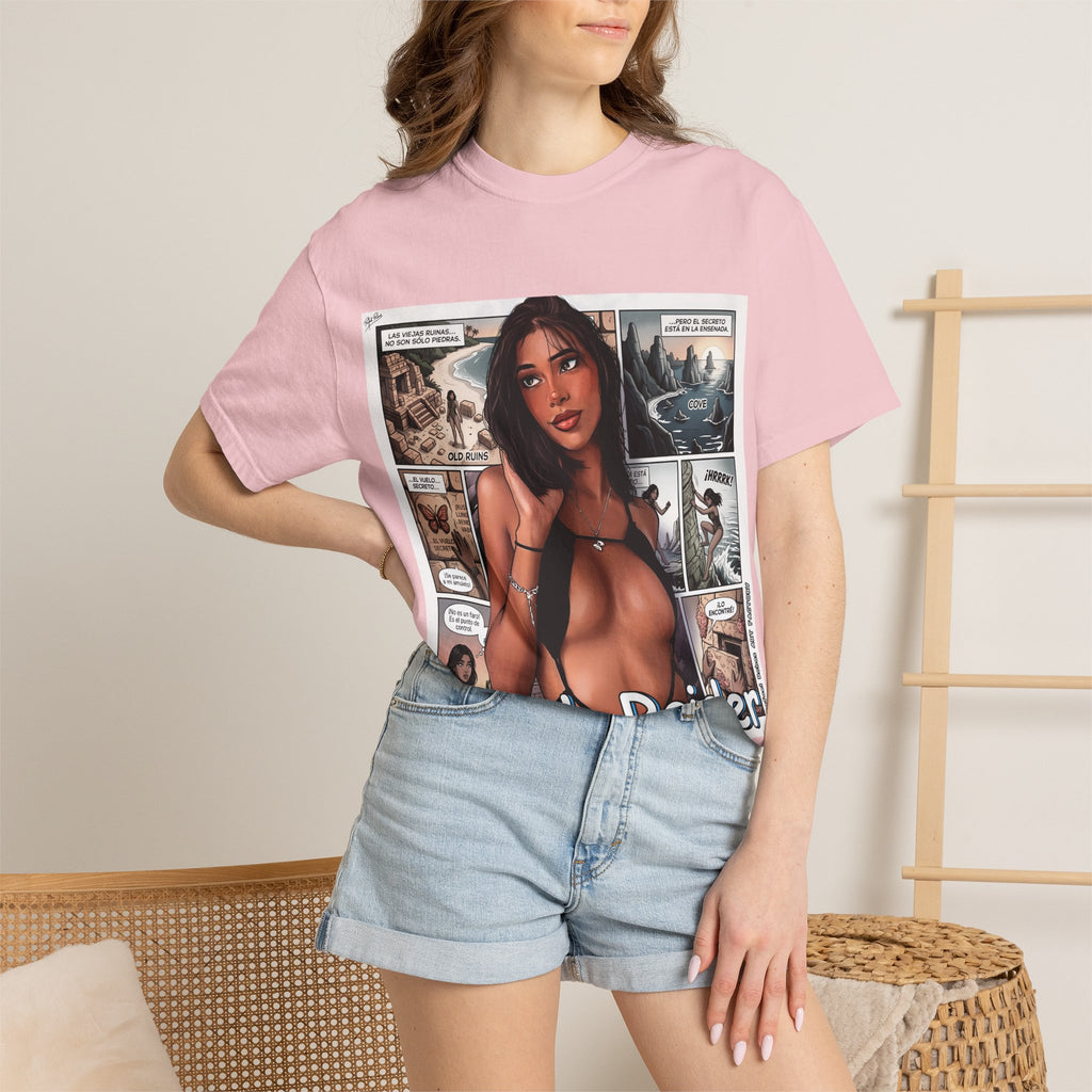 Graphic Tee — "Beach Raider" Pinup Comic Art T-Shirt