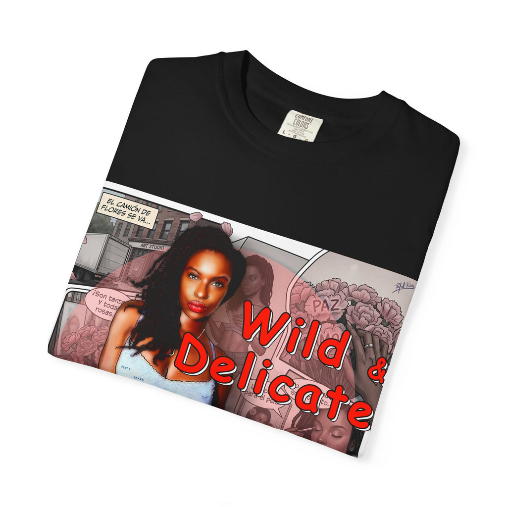 Wild & Delicate Graphic T‑Shirt — Vintage Pinup Collage Tee
