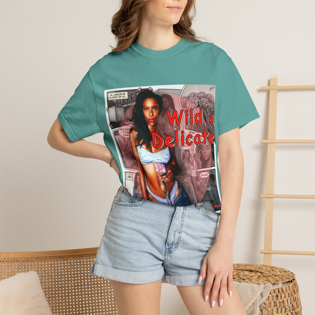 Wild & Delicate Graphic T‑Shirt — Vintage Pinup Collage Tee