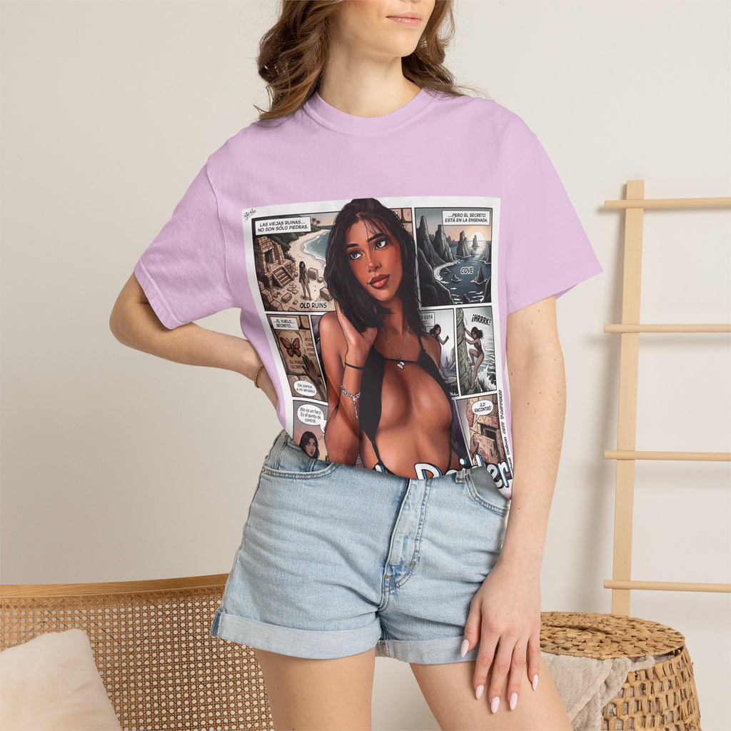 Graphic Tee — "Beach Raider" Pinup Comic Art T-Shirt