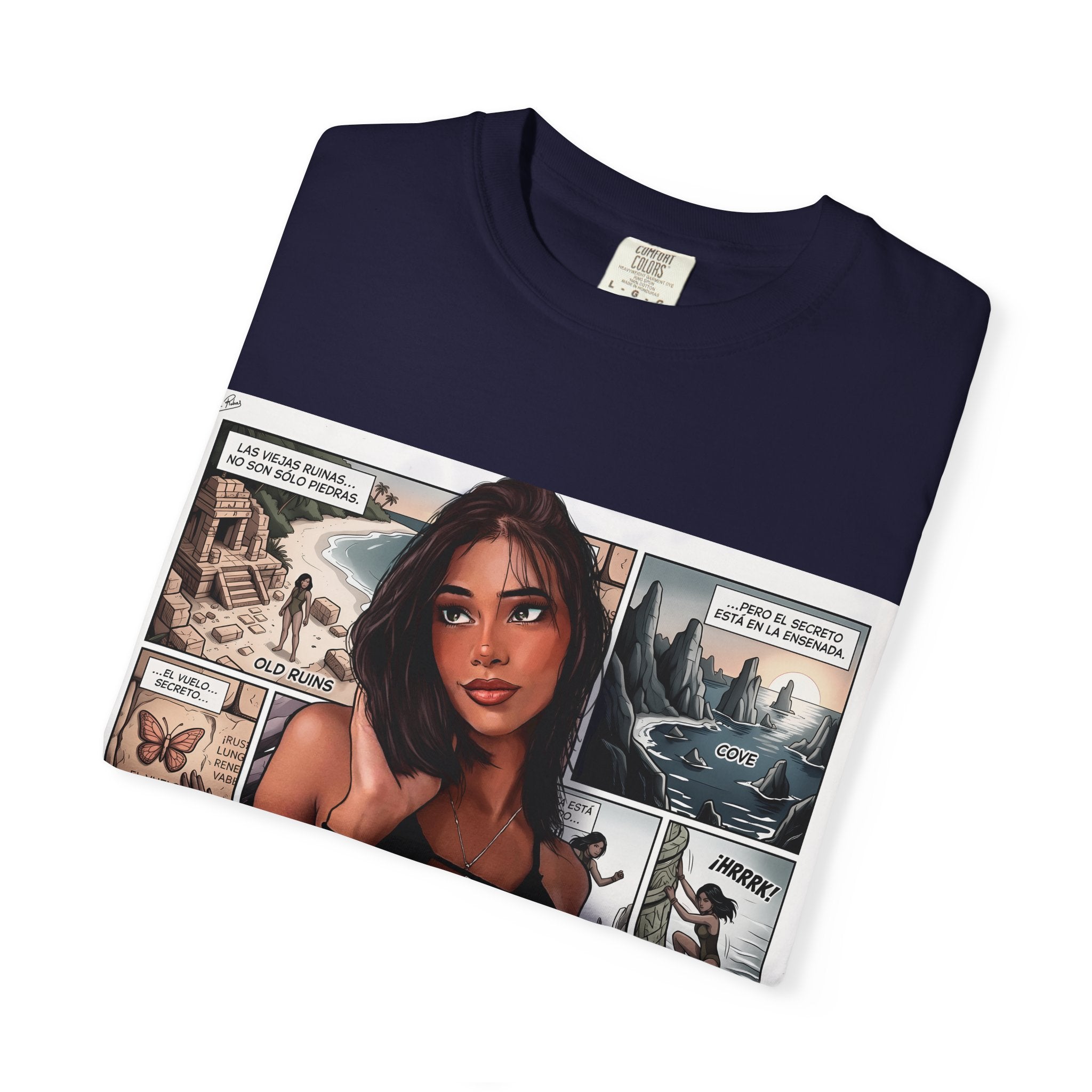 Graphic Tee — "Beach Raider" Pinup Comic Art T-Shirt